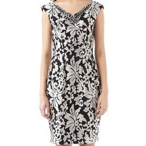 Ted Baker Embellished Jacquard Tulip Dress, Size 4